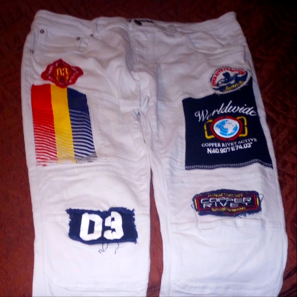 Young men's jeans with the number 3